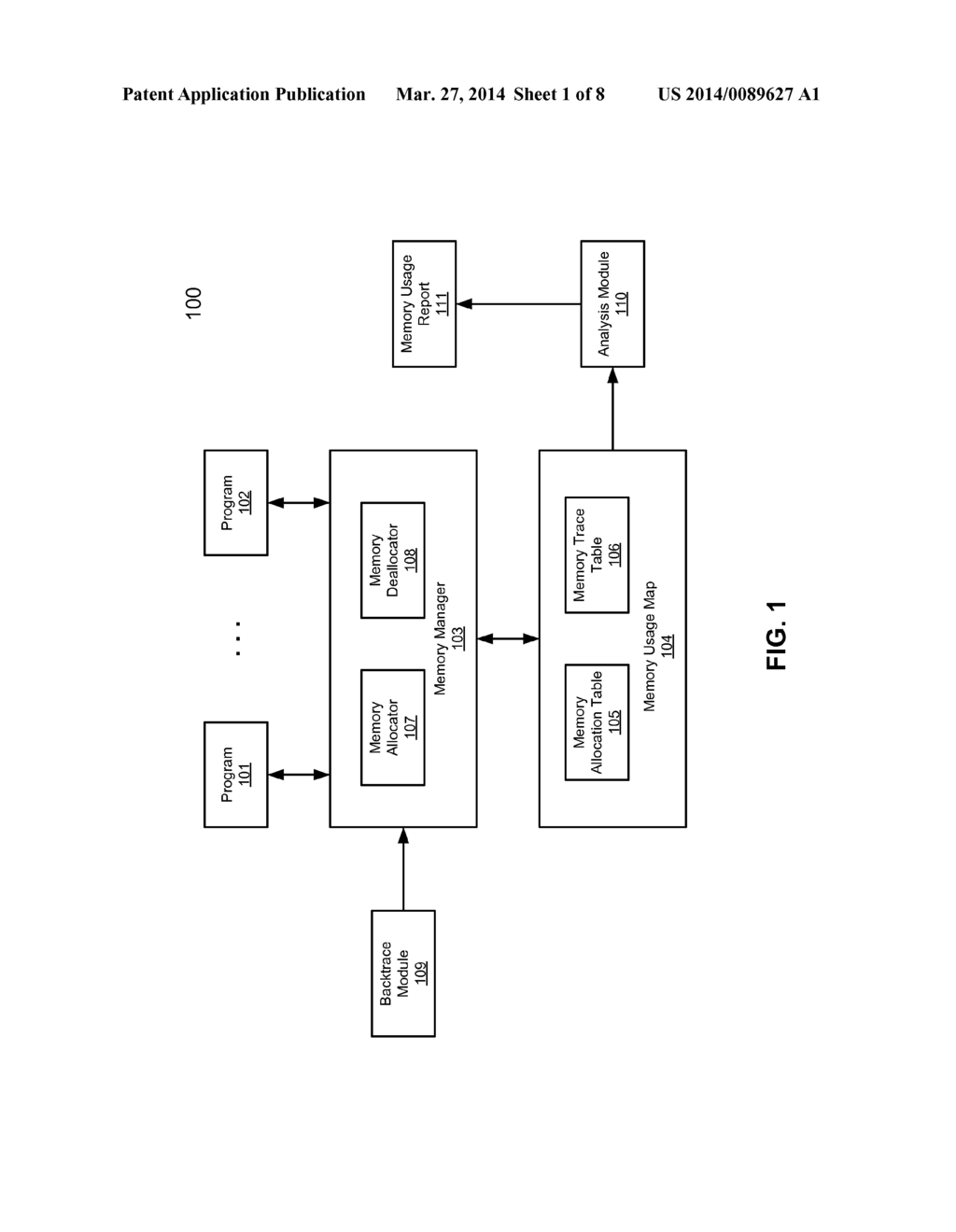 METHOD FOR TRACKING MEMORY USAGES OF A DATA PROCESSING SYSTEM - diagram, schematic, and image 02