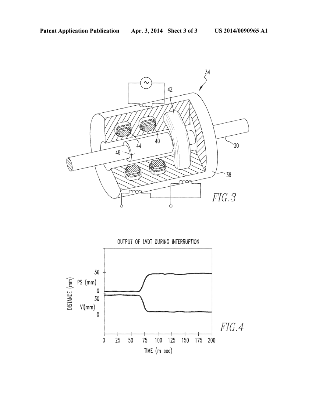 CIRCUIT INTERRUPTER EMPLOYING A LINEAR TRANSDUCER TO MONITOR CONTACT     EROSION - diagram, schematic, and image 04