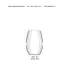 TILTED GROOVED BEVERAGE DRINKING CONTAINER diagram and image