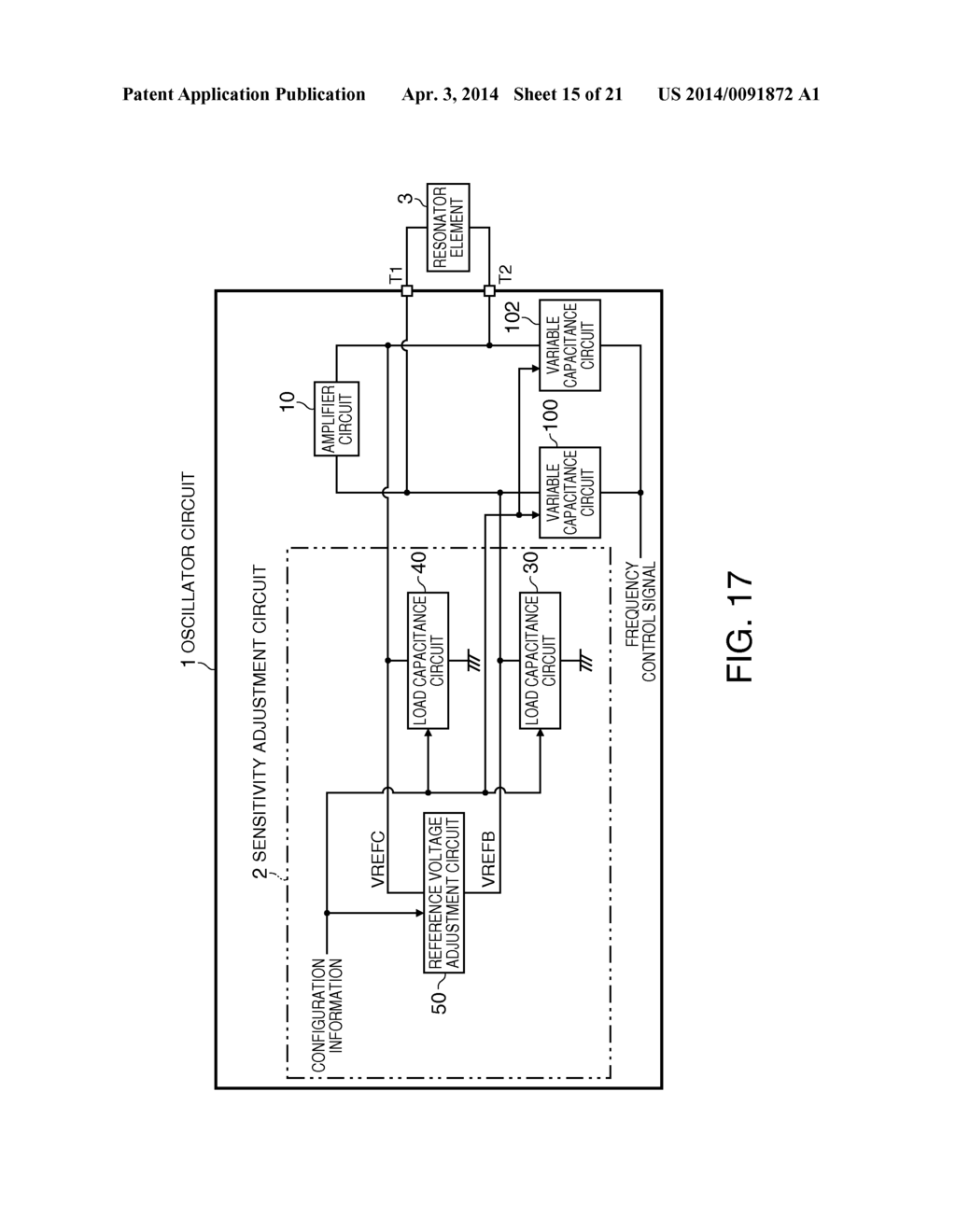 OSCILLATOR CIRCUIT, VIBRATORY DEVICE, ELECTRONIC APPARATUS, MOVING OBJECT,     METHOD OF ADJUSTING VIBRATORY DEVICE, AND SENSITIVITY ADJUSTMENT CIRCUIT - diagram, schematic, and image 16