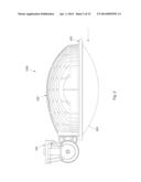 APPARATUS, METHOD, AND SYSTEM FOR REDUCING THE  EFFECTIVE PROJECTED AREA     (EPA) OF AN ELEVATED LIGHTING FIXTURE WITHOUT THE USE OF AN EXTERNAL     VISOR diagram and image