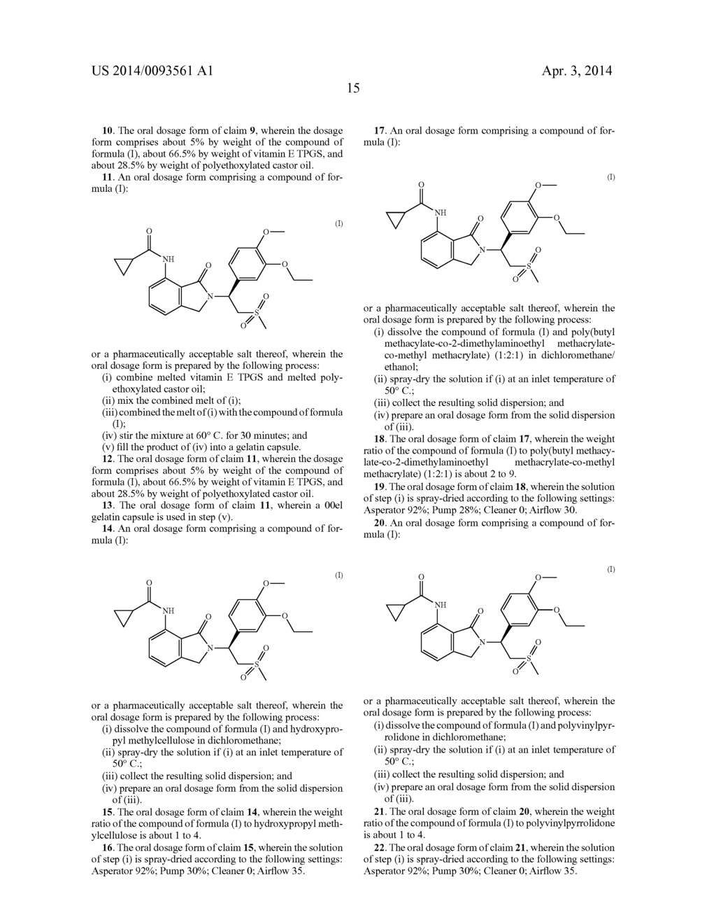 ORAL DOSAGE FORMS OF CYCLOPROPANECARBOXYLIC ACID -AMIDE - diagram, schematic, and image 26