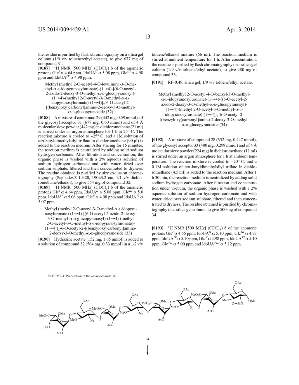 FGF RECEPTOR-ACTIVATING 3-O-ALKYL OLIGOSACCHARIDES, PREPARATION THEREOF     AND THERAPEUTIC USE THEREOF - diagram, schematic, and image 14