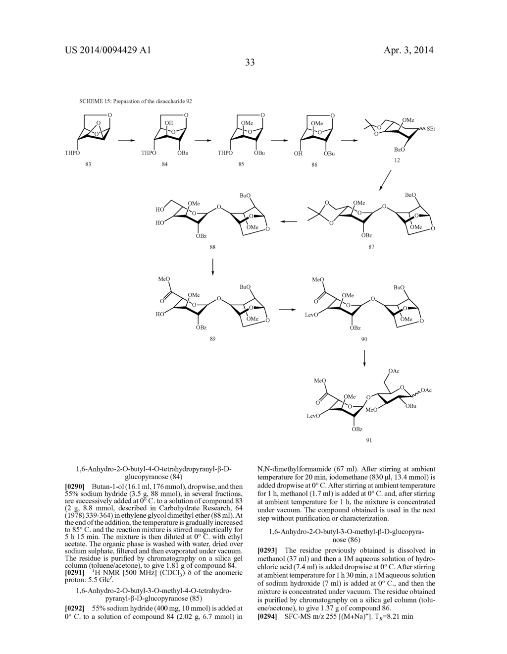 FGF RECEPTOR-ACTIVATING 3-O-ALKYL OLIGOSACCHARIDES, PREPARATION THEREOF     AND THERAPEUTIC USE THEREOF - diagram, schematic, and image 34