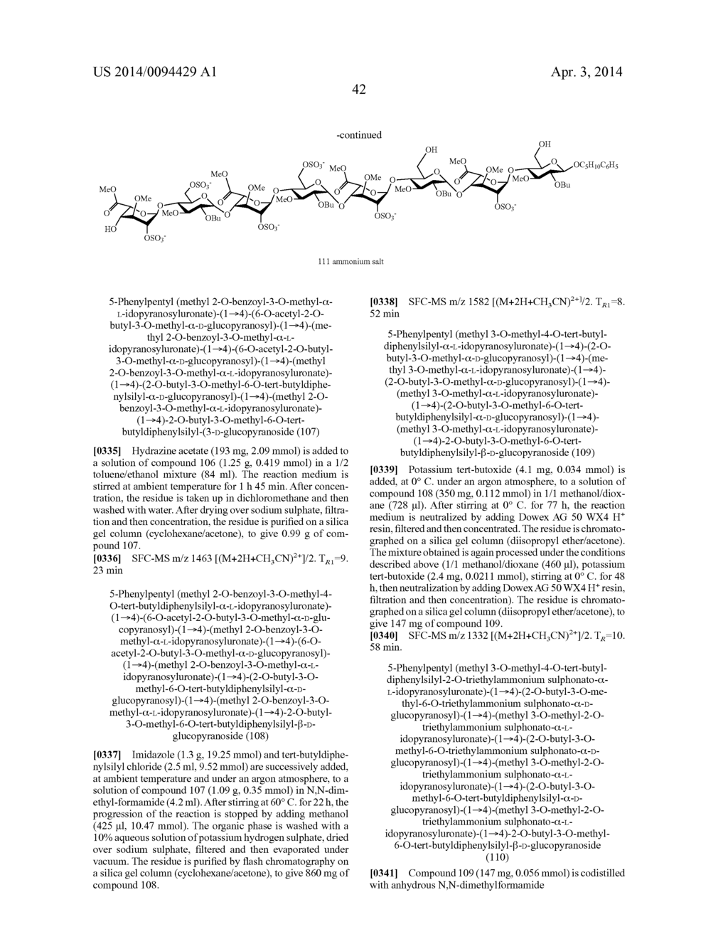 FGF RECEPTOR-ACTIVATING 3-O-ALKYL OLIGOSACCHARIDES, PREPARATION THEREOF     AND THERAPEUTIC USE THEREOF - diagram, schematic, and image 43