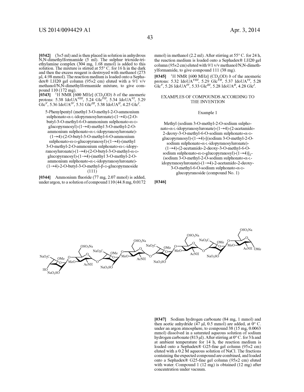 FGF RECEPTOR-ACTIVATING 3-O-ALKYL OLIGOSACCHARIDES, PREPARATION THEREOF     AND THERAPEUTIC USE THEREOF - diagram, schematic, and image 44