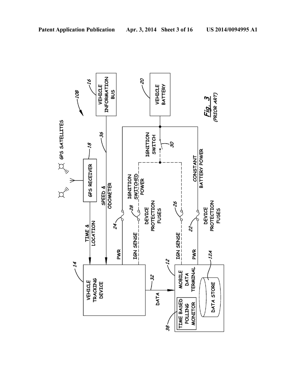 System, Method and Odometer Monitor for Detecting Connectivity Status of     Mobile Data Terminal to Vehicle - diagram, schematic, and image 04