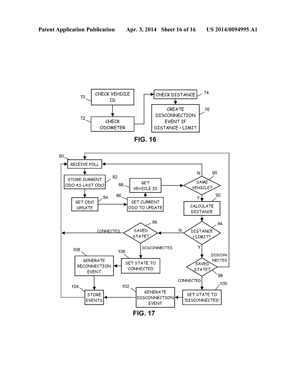 System, Method and Odometer Monitor for Detecting Connectivity Status of     Mobile Data Terminal to Vehicle - diagram, schematic, and image 17