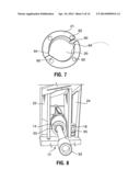 Cartridge and tubular container triming and refinishing apparatus for lnk     and label removal and method of use diagram and image