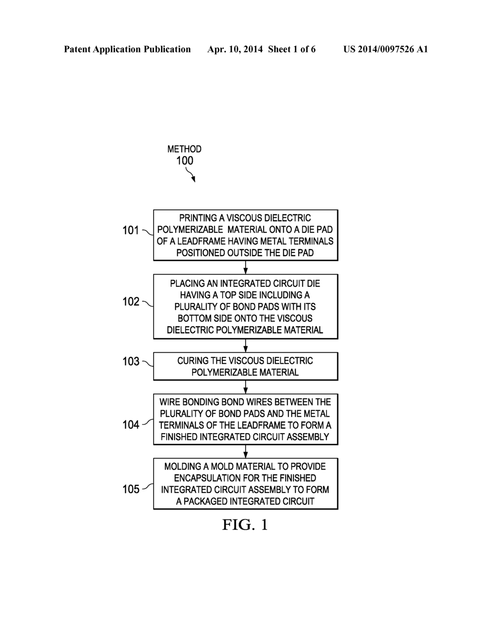 PACKAGED IC HAVING PRINTED DIELECTRIC ADHESIVE ON DIE PAD - diagram, schematic, and image 02