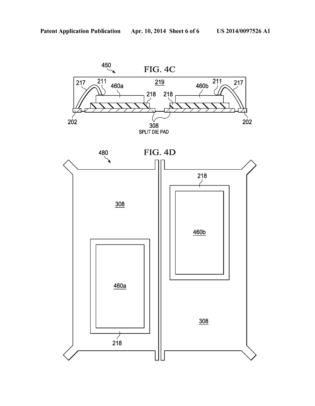 PACKAGED IC HAVING PRINTED DIELECTRIC ADHESIVE ON DIE PAD - diagram, schematic, and image 07