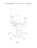 MOBILE ERGONOMIC ROTATING ADJUSTABLE CHAIR WITH LUMBAR SUPPORT diagram and image