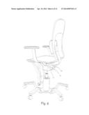 MOBILE ERGONOMIC ROTATING ADJUSTABLE CHAIR WITH LUMBAR SUPPORT diagram and image