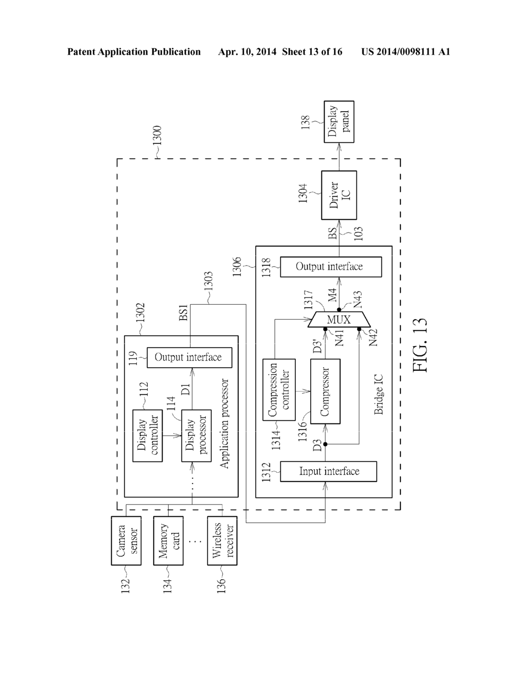 DATA PROCESSING SYSTEM FOR TRANSMITTING COMPRESSED DISPLAY DATA OVER     DISPLAY INTERFACE - diagram, schematic, and image 14