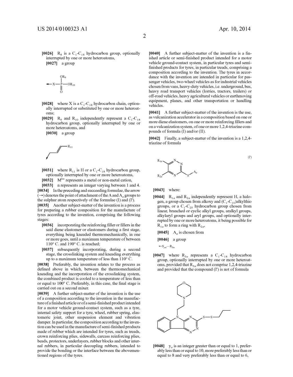 RUBBER COMPOSITION INCLUDING A 1,2,4-TRIAZINE DERIVATIVE - diagram, schematic, and image 03