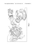 C FRAME STRUCTURE CONFIGURED TO PROVIDE DEFLECTION COMPENSATION AND     ASSOCIATED METHOD diagram and image