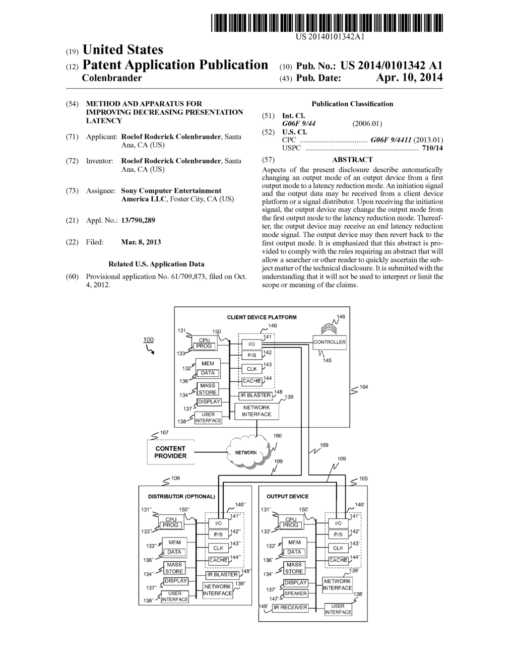 METHOD AND APPARATUS FOR IMPROVING DECREASING PRESENTATION LATENCY - diagram, schematic, and image 01