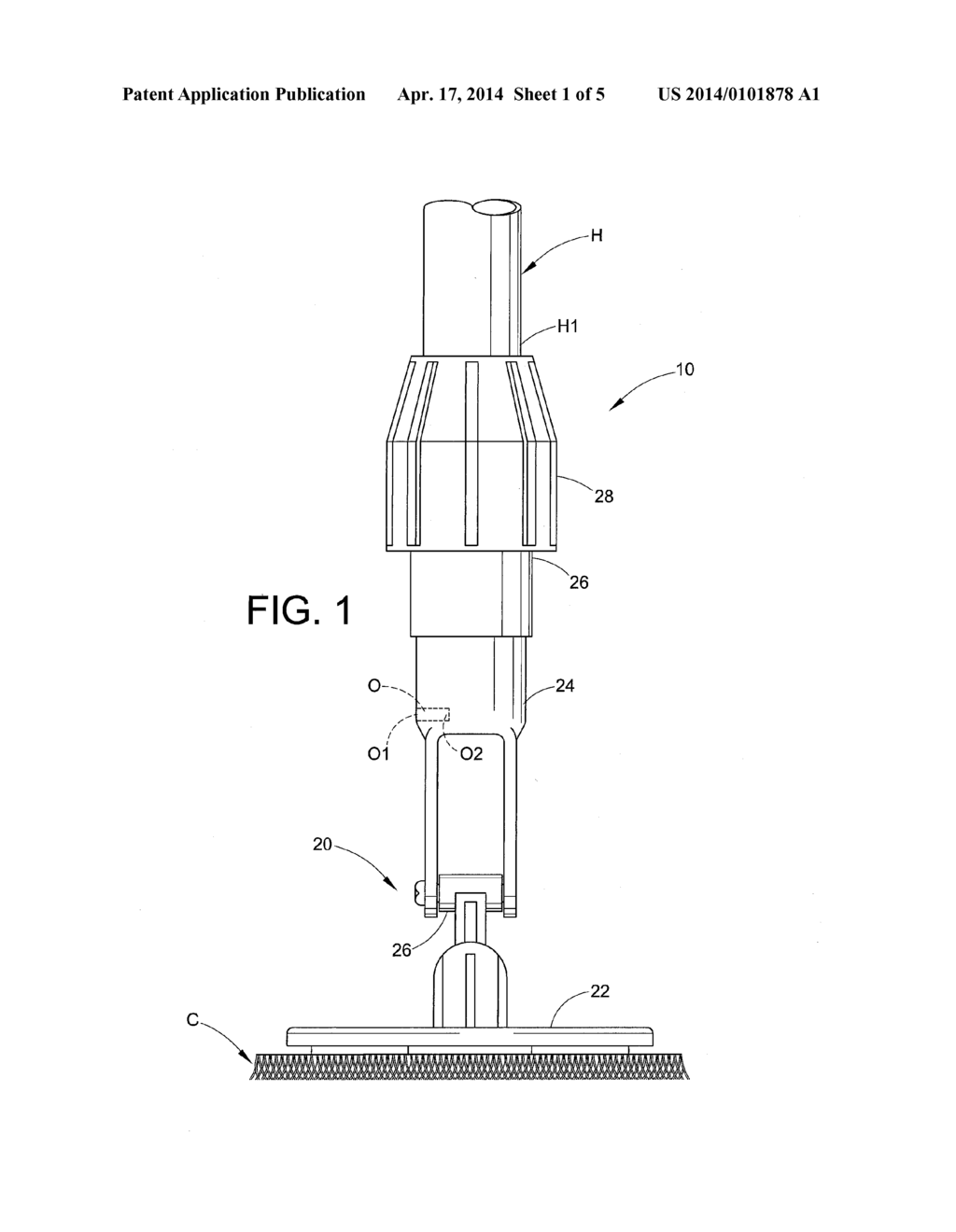 DAMP MOP TOOL WITH HAND ACTIVATED LIQUID DISPENSER - diagram, schematic, and image 02