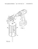 ROTARY SHEDDING BLADE DRILL ATTACHMENT FOR GROOMING diagram and image