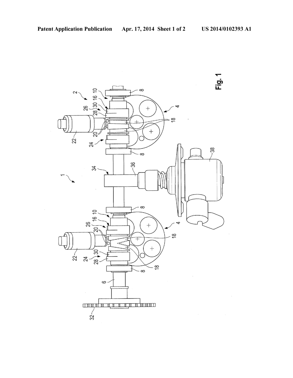 VALVE DRIVE ARRANGEMENT FOR ACTUATING GAS EXCHANGE VALVES OF AN INTERNAL     COMBUSTION ENGINE - diagram, schematic, and image 02