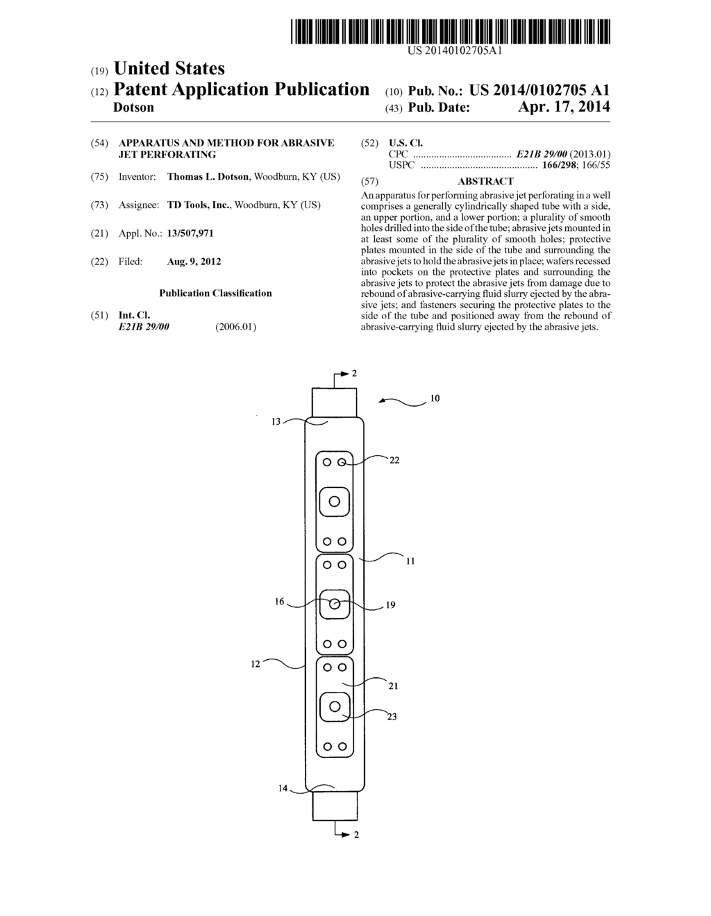 Apparatus and method for abrasive jet perforating - diagram, schematic, and image 01