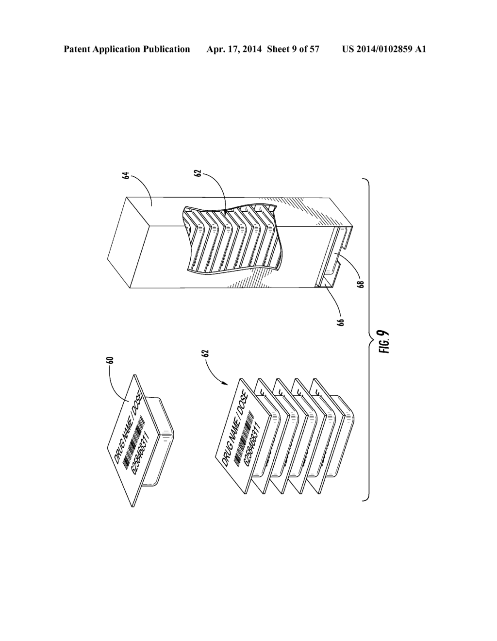 APPARATUSES, SYSTEMS, AND METHODS FOR DISPENSING MEDICATIONS FROM A     CENTRAL PHARMACY TO A PATIENT IN A HEALTHCARE FACILITY - diagram, schematic, and image 10