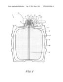 CONTAINER FOR STORING A LIQUID FOODSTUFF AND DISPENSING IT UNDER PRESSURE diagram and image