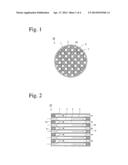 CERAMIC HONEYCOMB STRUCTURE AND ITS PRODUCTION METHOD diagram and image