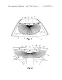 Compact poldable automobile sun-shield which is semi-permanently installed diagram and image