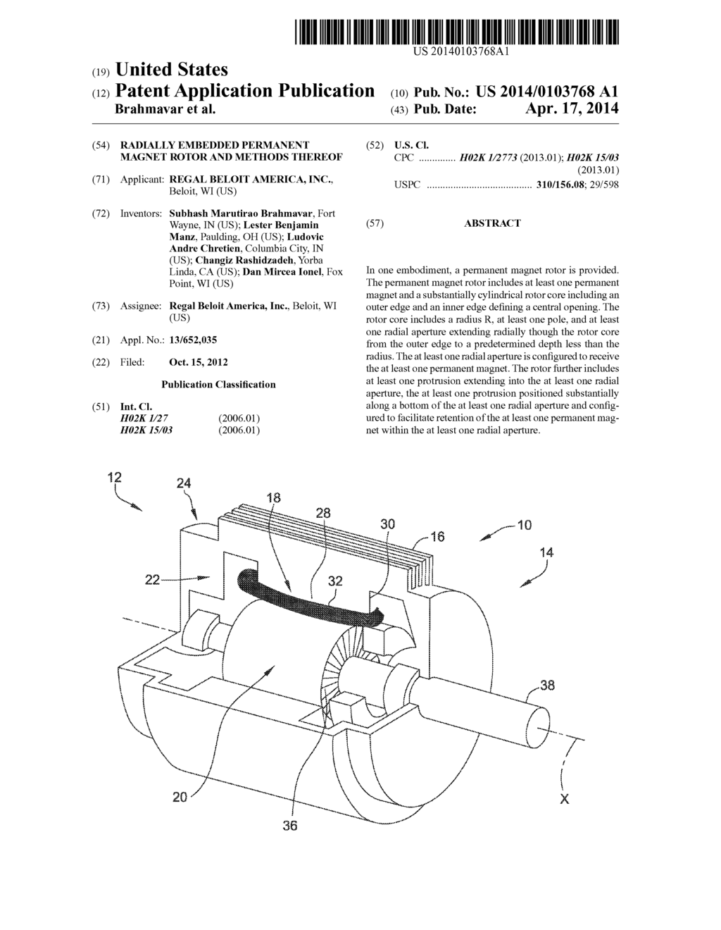 RADIALLY EMBEDDED PERMANENT MAGNET ROTOR AND METHODS THEREOF - diagram, schematic, and image 01