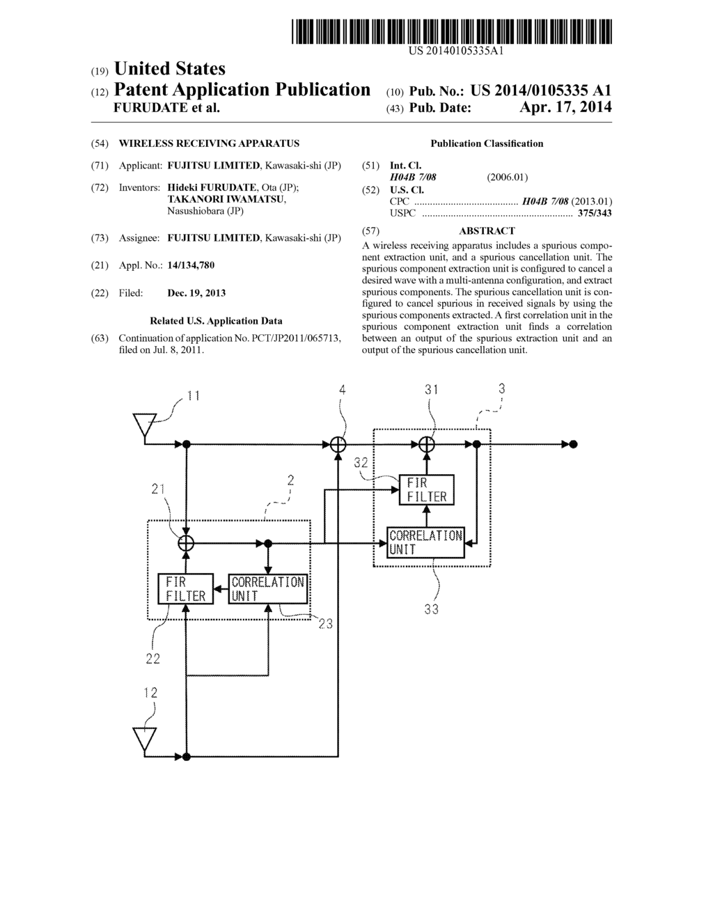 WIRELESS RECEIVING APPARATUS - diagram, schematic, and image 01