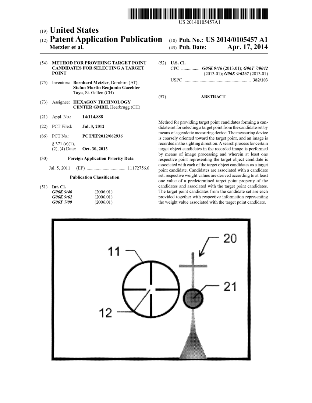 METHOD FOR PROVIDING TARGET POINT CANDIDATES FOR SELECTING A TARGET POINT - diagram, schematic, and image 01