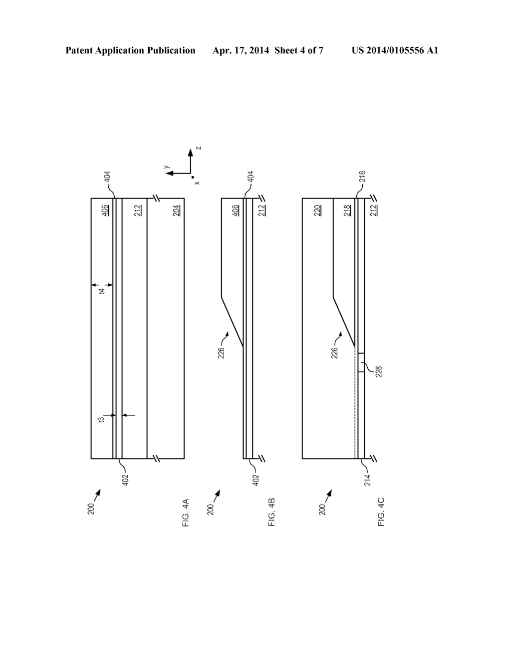 SURFACE WAVEGUIDE HAVING A TAPERED REGION AND METHOD OF FORMING - diagram, schematic, and image 05