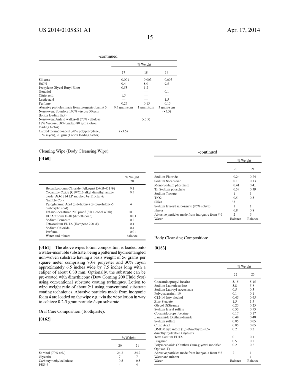 LIQUID DETERGENT COMPOSITION WITH ABRASIVE PARTICLES - diagram, schematic, and image 18