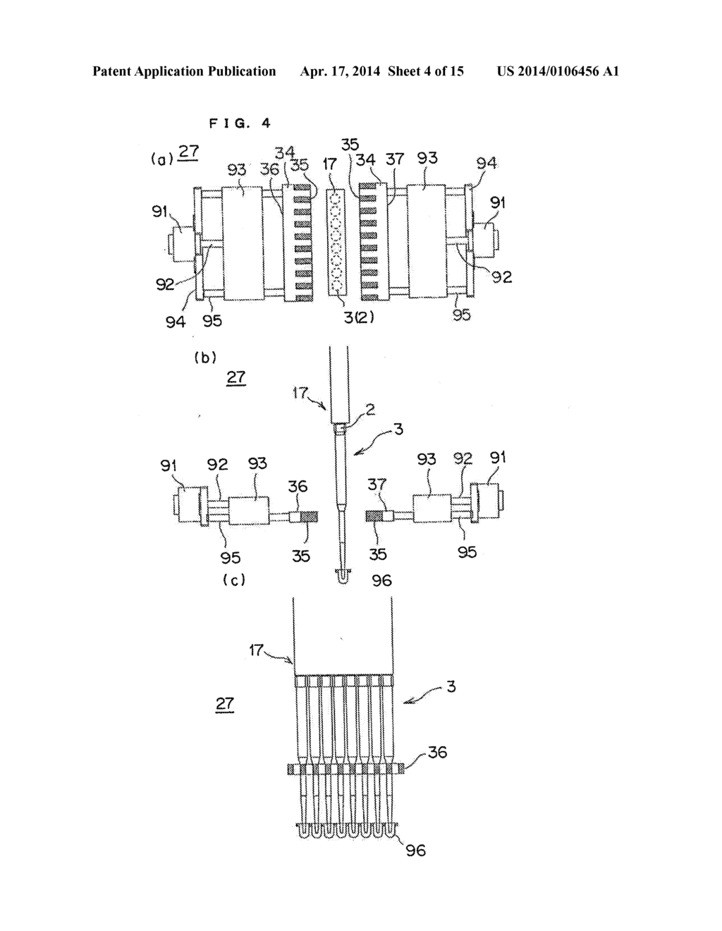 APPARATUS FOR INTRODUCING BIOLOGICAL MATERIAL, METHOD OF INTRODUCING     BIOLOGICAL MATERIAL AND MAGNETIC SUPPORT FOR INTRODUCING BIOLOGICAL     MATERIAL - diagram, schematic, and image 05