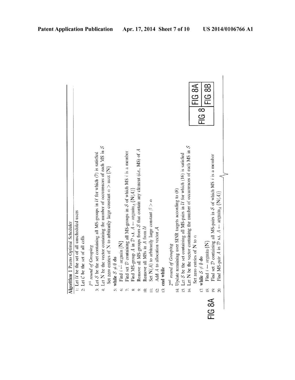 METHOD FOR SCHEDULING USERS IN A CELLULAR ENVIRONMENT FOR APPLYING PARETO     OPTIMAL POWER CONTROL, SCHEDULER AND WIRELESS COMMUNICATION NETWORK - diagram, schematic, and image 08