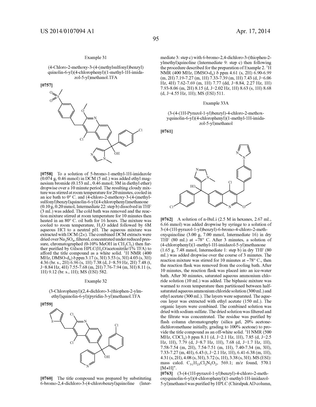 METHYLENE LINKED QUINOLINYL MODULATORS OF RORyt - diagram, schematic, and image 96