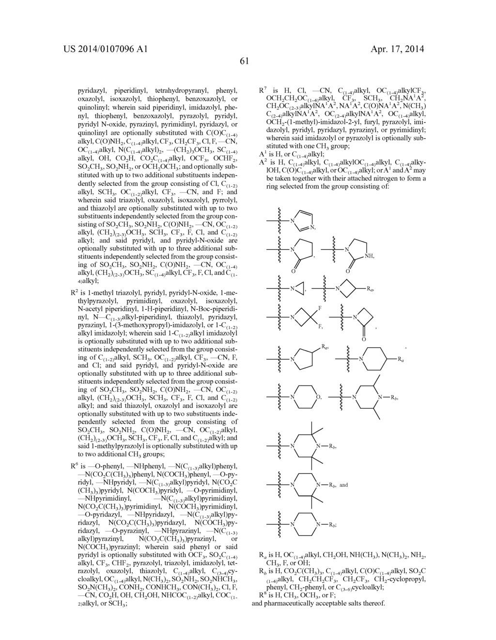 HETEROARYL LINKED QUINOLINYL MODULATORS OF RORyt - diagram, schematic, and image 62