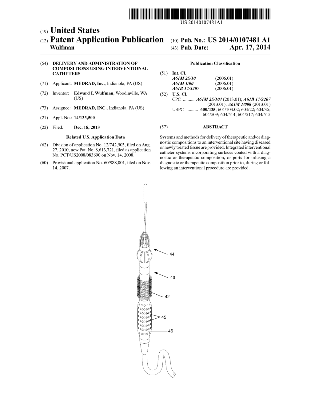 DELIVERY AND ADMINISTRATION OF COMPOSITIONS USING INTERVENTIONAL CATHETERS - diagram, schematic, and image 01