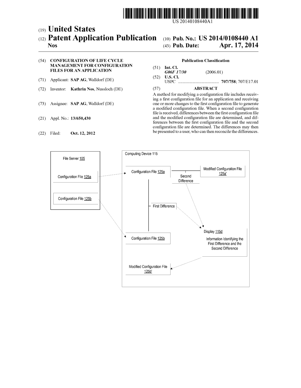 Configuration of Life Cycle Management for Configuration Files for an     Application - diagram, schematic, and image 01