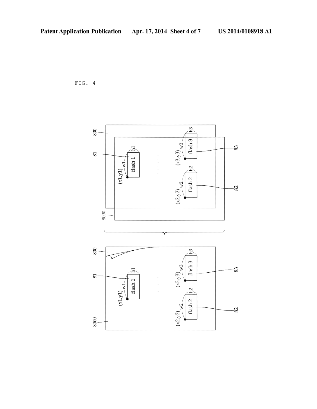 Method for Processing an Effect of Extracting and Moving a Section on an     Output Display of a Webpage - diagram, schematic, and image 05