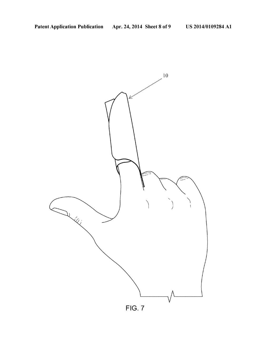 DISPOSABLE PROTECTIVE FINGER COVERS FOR USE WHILE EATING - diagram, schematic, and image 09