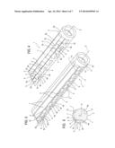 CONVEYOR UNIT FOR DEVICES FOR HARVESTING FINE-STEMMED AND LONG     AGRICULTURAL PRODUCTS AND HARVESTING DEVICE COMPRISING SAID UNIT diagram and image