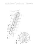 CONVEYOR UNIT FOR DEVICES FOR HARVESTING FINE-STEMMED AND LONG     AGRICULTURAL PRODUCTS AND HARVESTING DEVICE COMPRISING SAID UNIT diagram and image