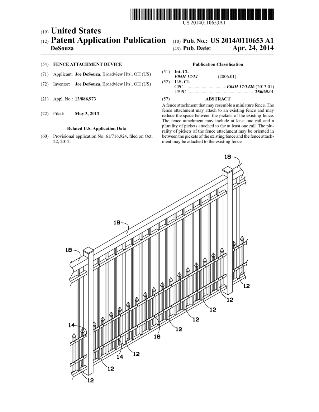 FENCE ATTACHMENT DEVICE - diagram, schematic, and image 01