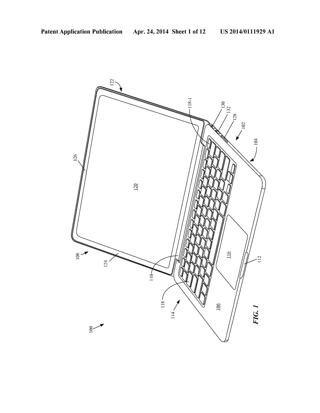 ENCLOSURE FEATURES FOR A PORTABLE COMPUTING DEVICE - diagram, schematic, and image 02