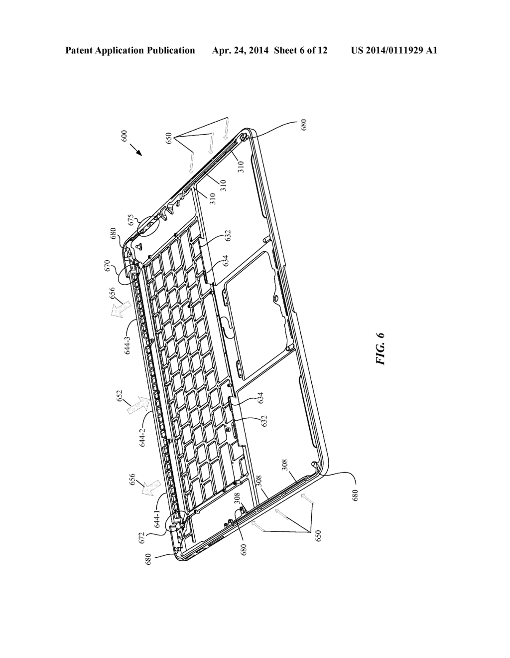 ENCLOSURE FEATURES FOR A PORTABLE COMPUTING DEVICE - diagram, schematic, and image 07