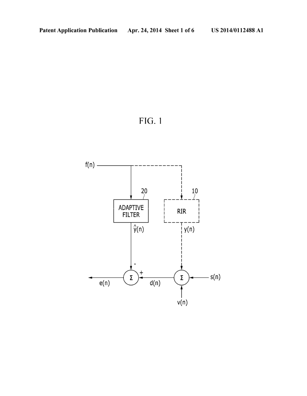 METHOD AND APPARATUS FOR CANCELING ACOUSTIC ECHO, AND METHOD FOR UPDATING     ADAPTIVE FILTER COEFFICIENT BY THE APPARATUS - diagram, schematic, and image 02