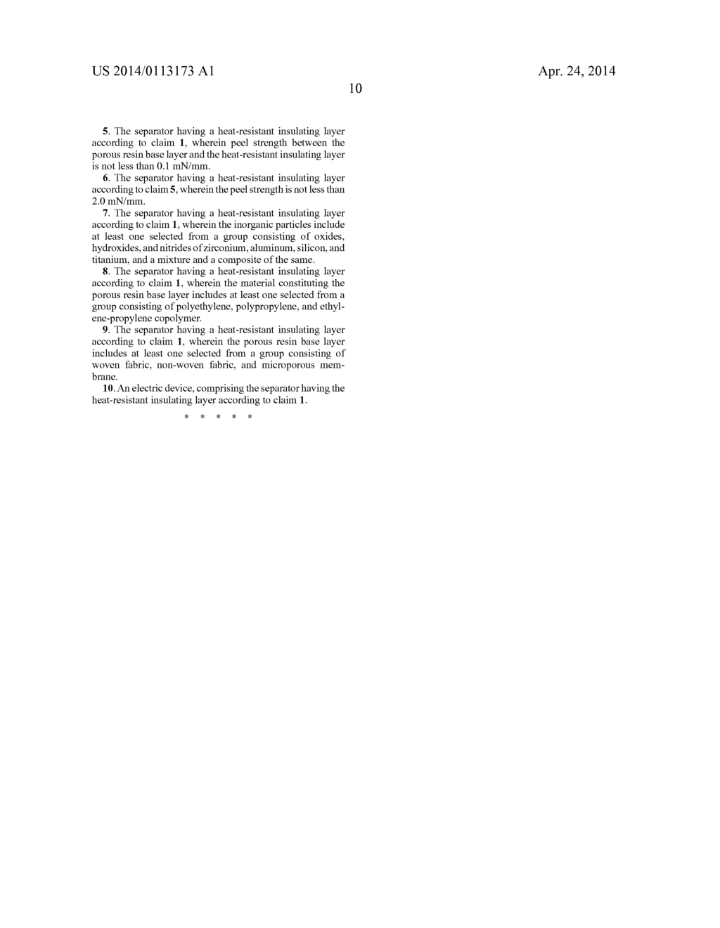 SEPARATOR HAVING HEAT-RESISTANT INSULATING LAYER AND ELECTRIC DEVICE     COMPRISING THE SAME - diagram, schematic, and image 16