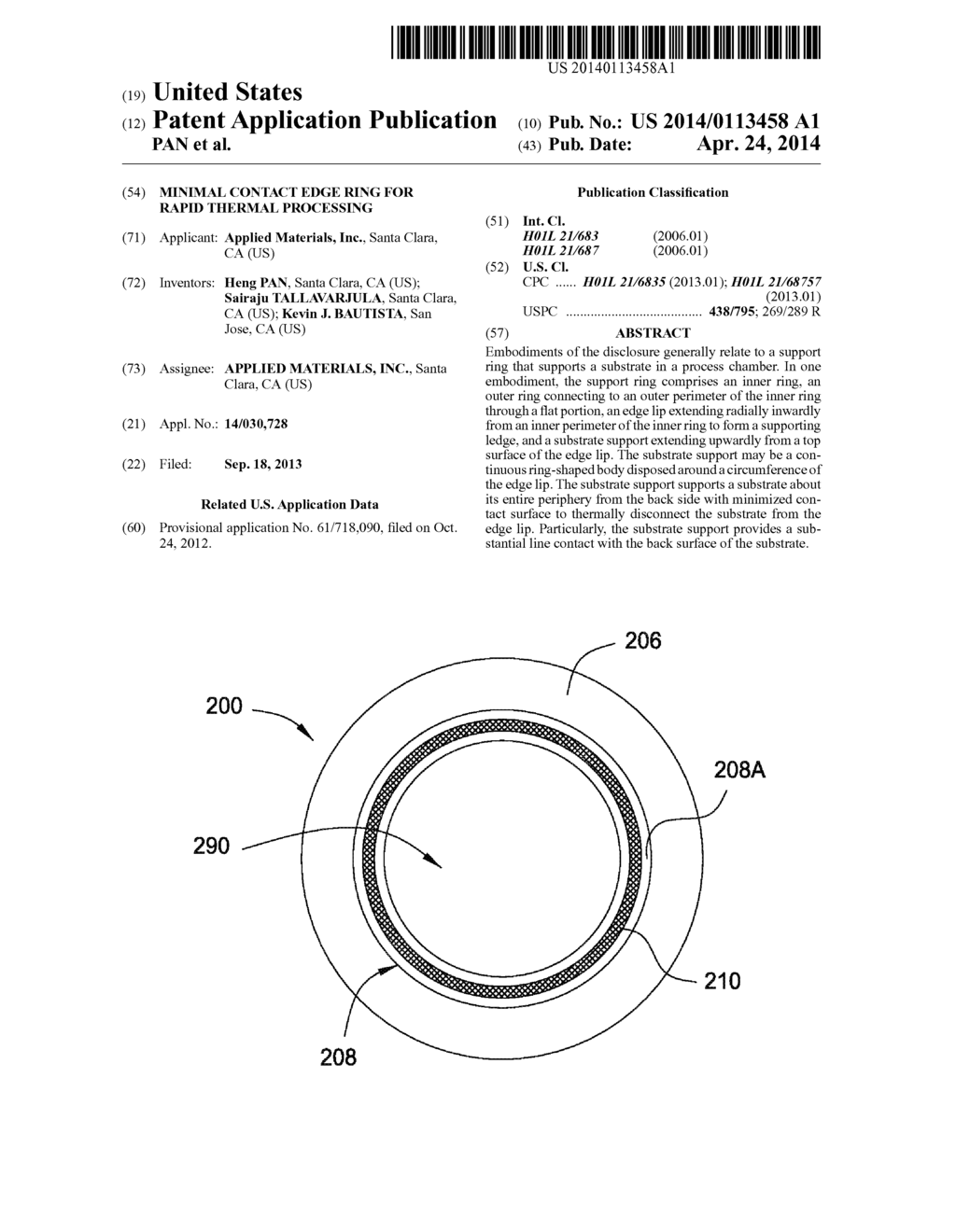 MINIMAL CONTACT EDGE RING FOR RAPID THERMAL PROCESSING - diagram, schematic, and image 01